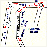 Location map from M25